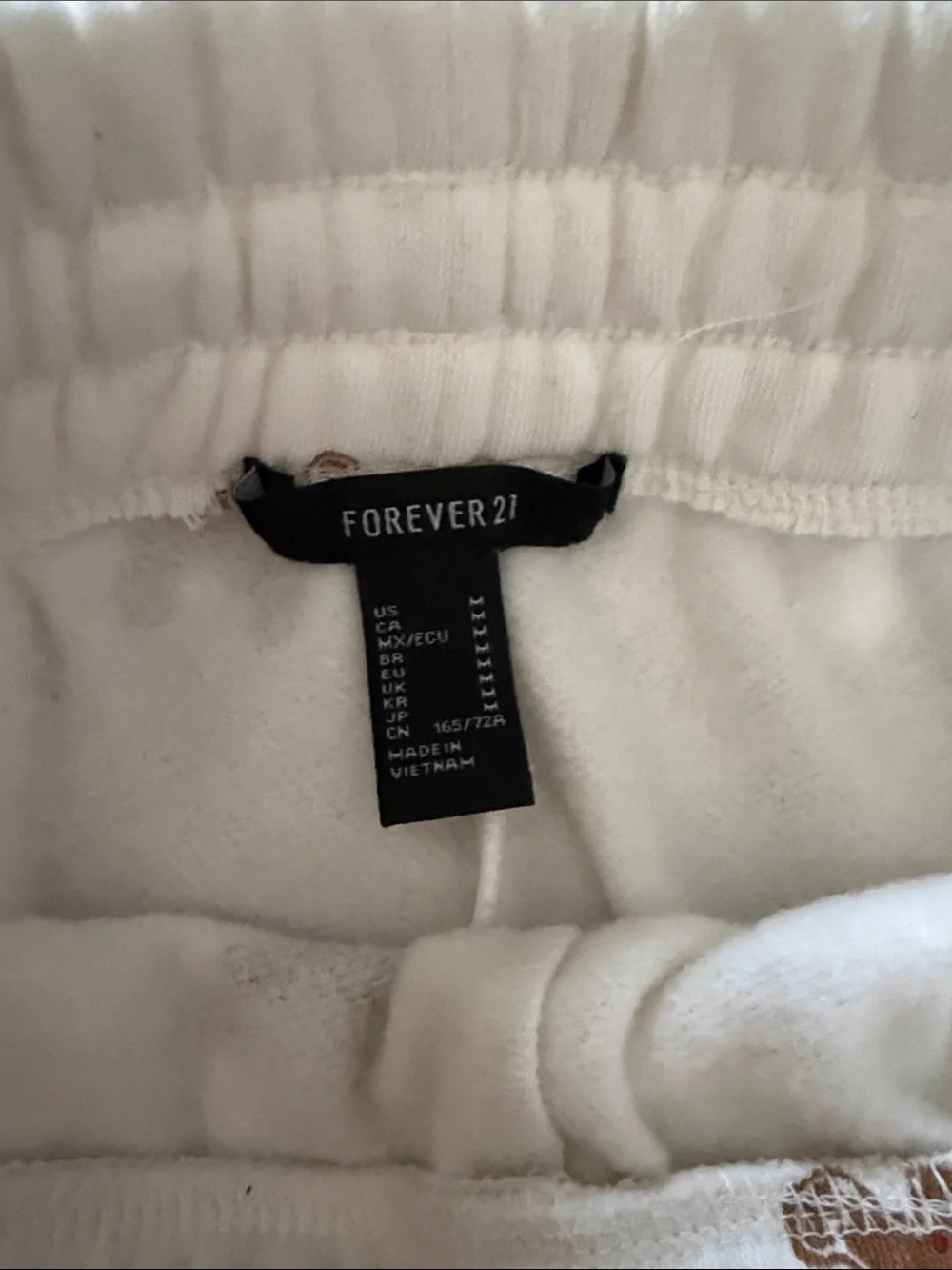 Forever 21 Kids Cream Gingerbread Print Pajama Bottoms